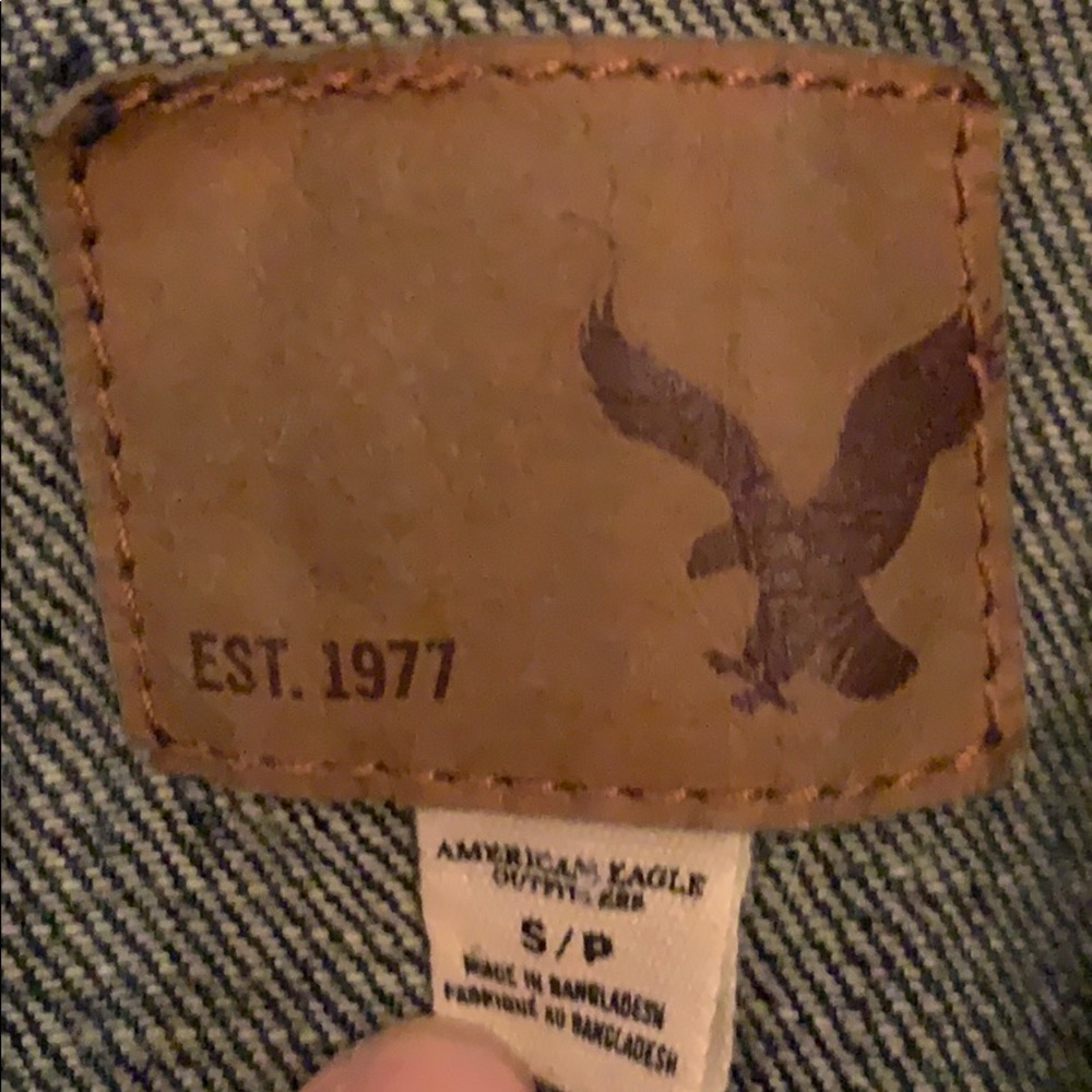 American Eagle denim jean jacket small - Picture 3 of 5